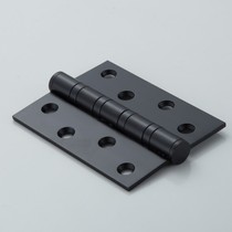 Black stainless steel flat open hinge 4 inch 3 0 muted wood door Heba room door bearing hinge single sheet
