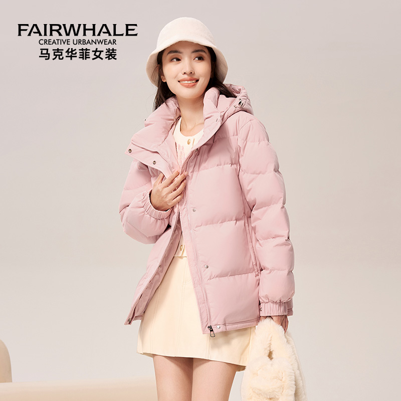 马克华菲短款羽绒服女2025冬季新款蓄热保暖小个子百搭冬装厚外套