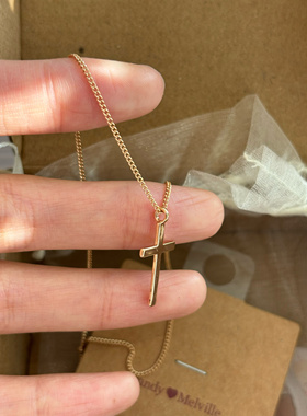 bm十字架项链女生新款亮面锁骨链靠谱国内代购正品brandymelville