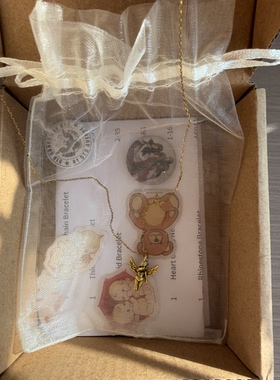 bm复古丘比特项链女款捂脸小天使宝宝吊坠锁骨链精致超细链BM正品