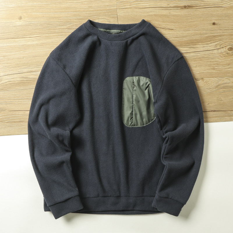 便宜又好穿  撞色口袋  外贸尾货秋冬男士摇粒绒圆领长袖卫衣外套,淘宝优惠券,粉丝福利购,淘宝优惠卷