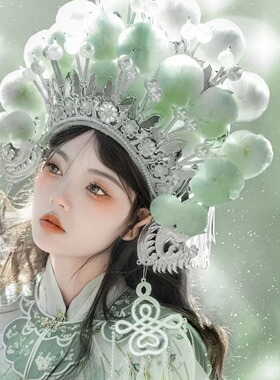 戏曲凤冠头饰古装造型头饰戏剧国潮帽子影楼道具新中式舞台演出