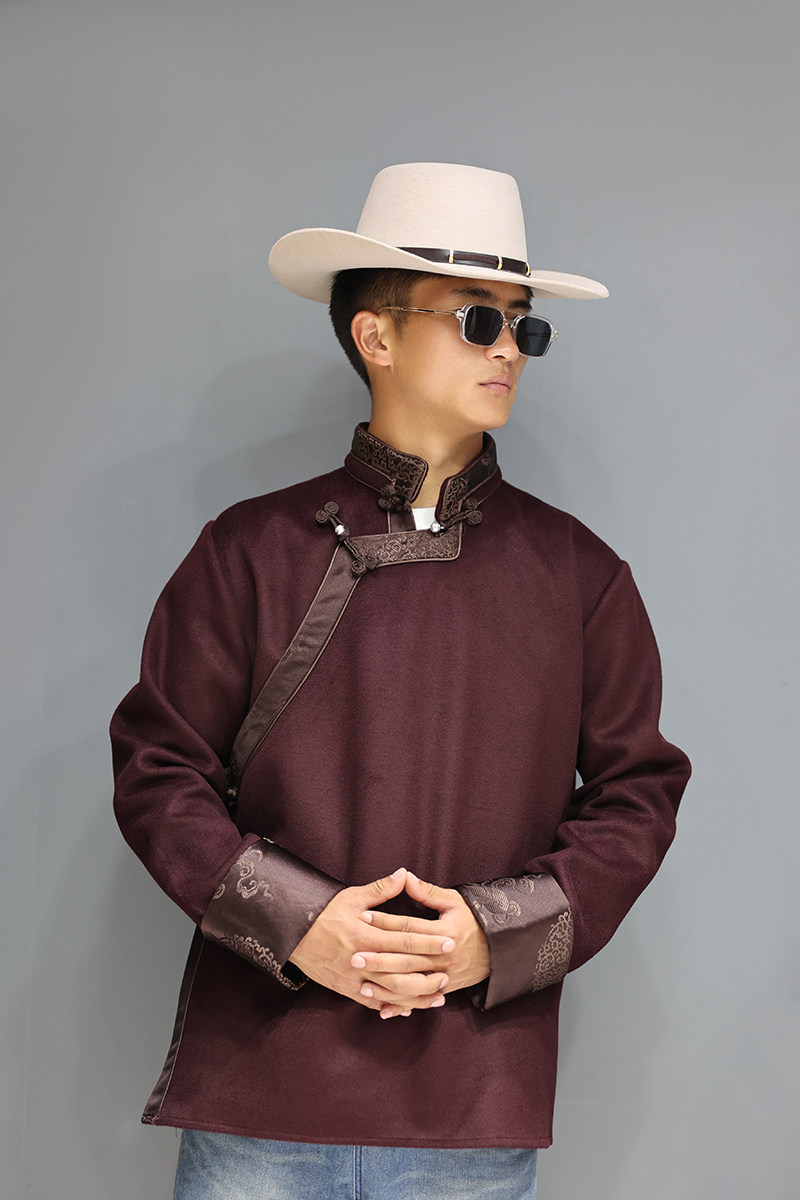 2022年新款男装藏式单层外套春夏装民族风藏装上衣经典藏服西藏服