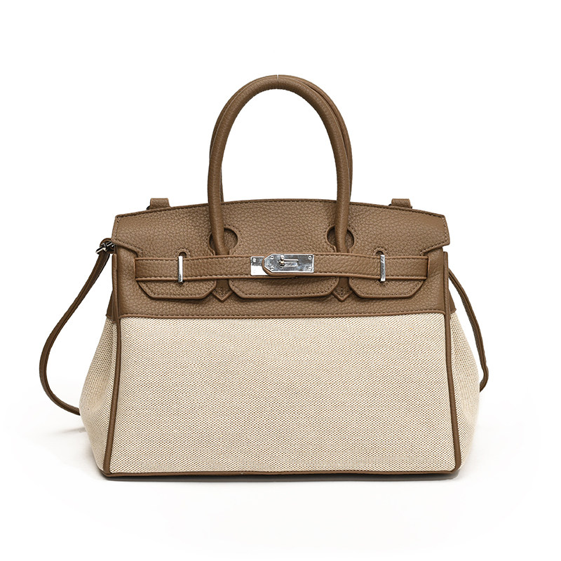 韩国高级感包包女包2025新款斜挎复古撞色铂金包大容量通勤手提包,淘宝优惠券,粉丝福利购,淘宝优惠卷