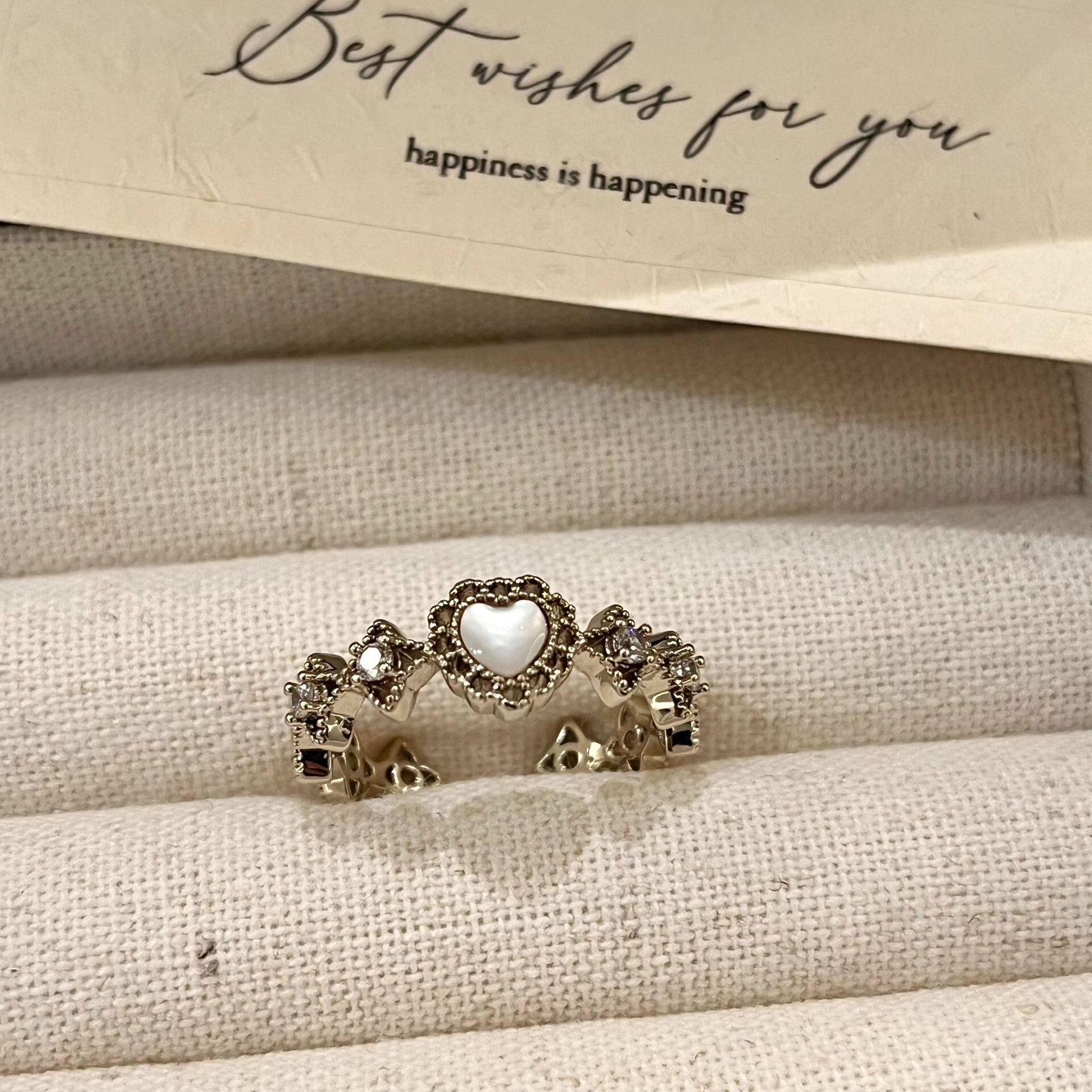 Xingmang pro-coffee gold ring women's niche versatile design personalized high-end adjustable open versatile ring