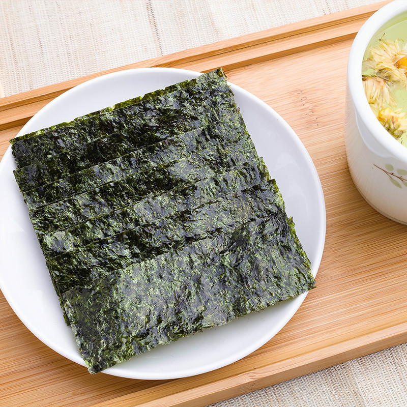 临期食品波力海苔原味54g整桶儿童海苔即食零食海苔片早餐寿司 - 图3