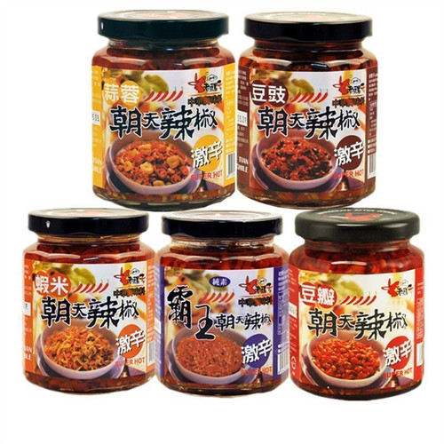台湾进口酱料老骡子虾米蒜蓉豆豉豆瓣霸王朝天辣椒酱超辣下饭酱 - 图0