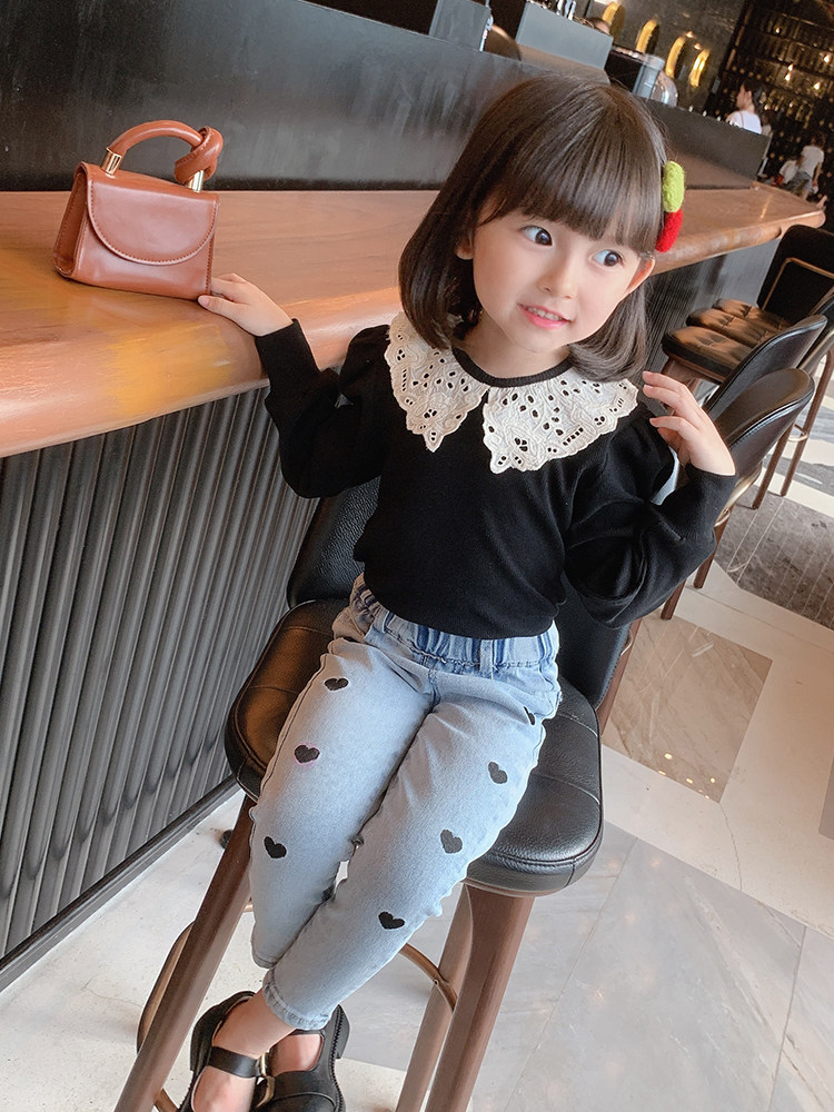 女童花边翻领打底衫2026春装新款长袖宝宝春季洋气T恤泡泡袖上衣t,淘宝优惠券,粉丝福利购,淘宝优惠卷