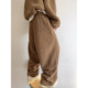 Dannyandzee winter warm plus velvet thickened cloud velvet solid color loose elastic waist warm sweatpants for men INS