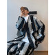 Five-pointed star woolen V-neck jacket