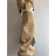 Dannyandzee spring retro washed biscuit color khaki plaid canvas scimitar pants men's overalls INS