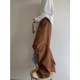 Dannyandzee spring retro all-match washed distressed brown tiger pattern canvas scimitar pants overalls for men INS