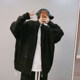 Spring high-street off-shoulder zipper cardigan jacket