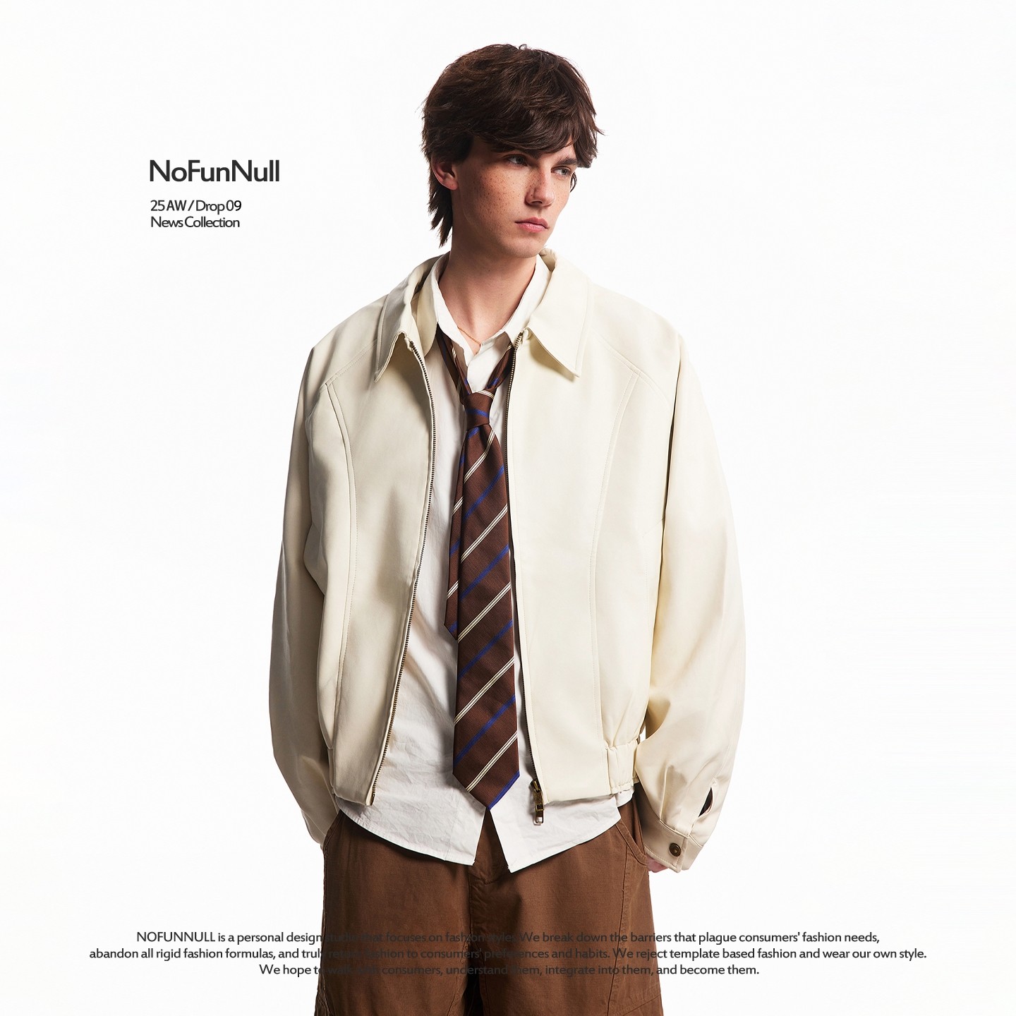 NOFUNNULL 美式复古PU皮衣春季男女机车风极简风短宽结构廓形夹克,淘宝优惠券,粉丝福利购,淘宝优惠卷