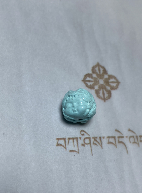 天然原矿绿松石圆珠扎基拉姆散珠桶配珠隔珠高瓷