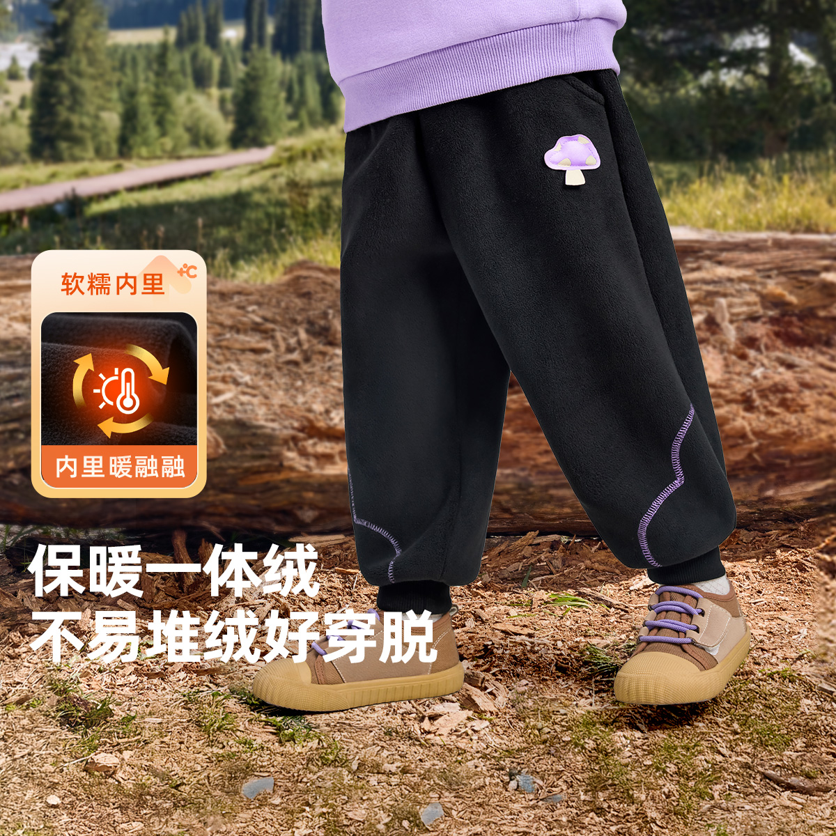 女童裤子秋冬宝宝加绒裤冬季运动裤加厚新款婴儿大屁屁裤儿童童装