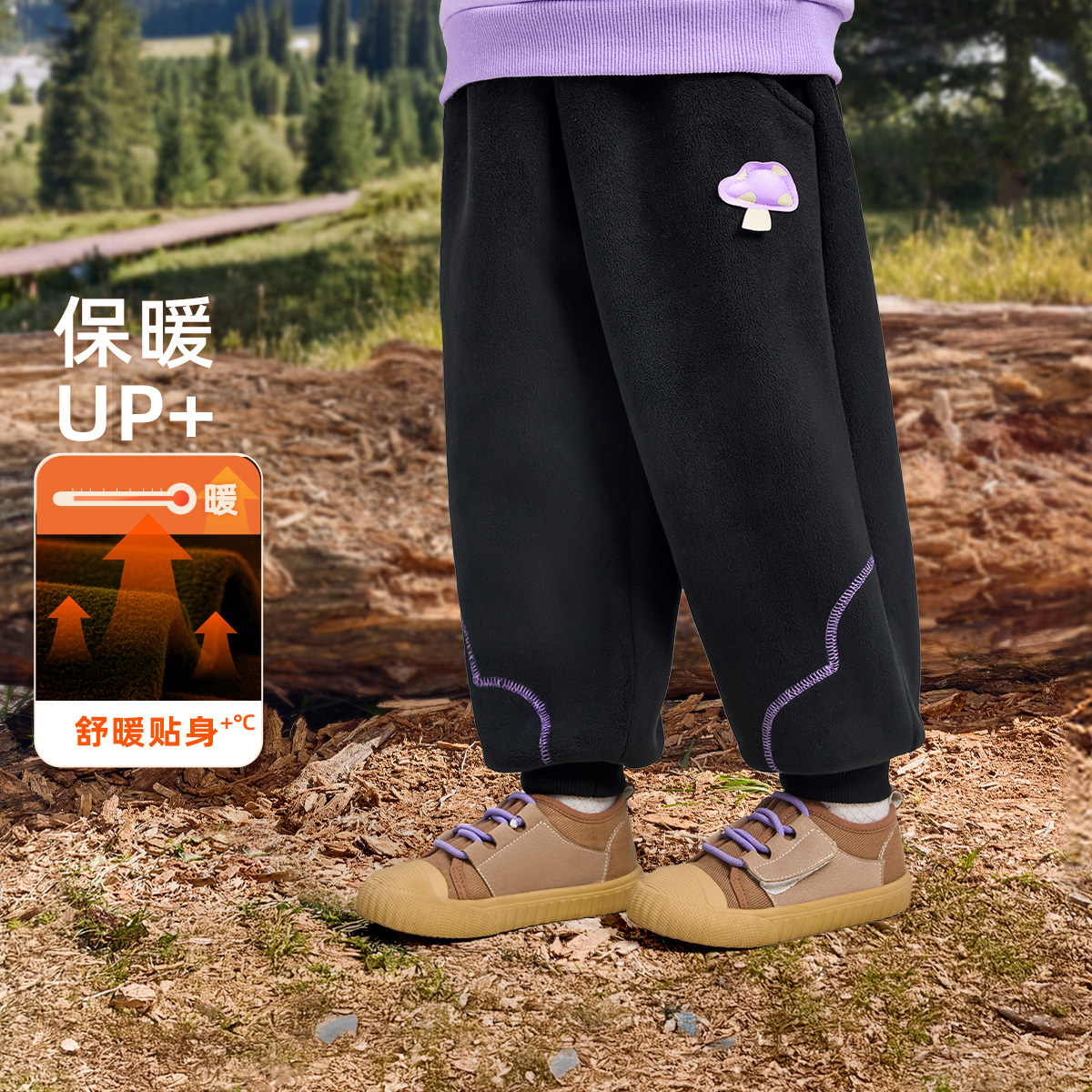 女童裤子秋冬宝宝加绒裤冬季运动裤加厚新款婴儿大屁屁裤儿童童装