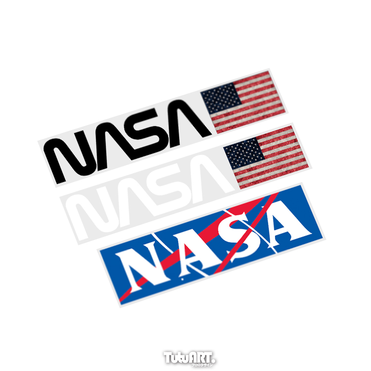 TUTU圖圖車貼 定制NASA美国宇航局文字侧窗贴 后档玻璃车尾装饰贴 - 图3