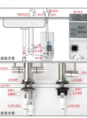 净水器厨房家用400G纯水机RO反渗透无桶纯水机节能正品RO膜直饮机