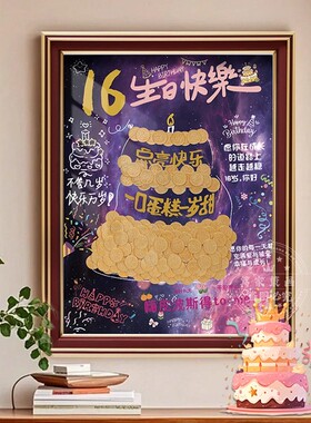 硬币相框diy手工生日创意礼物