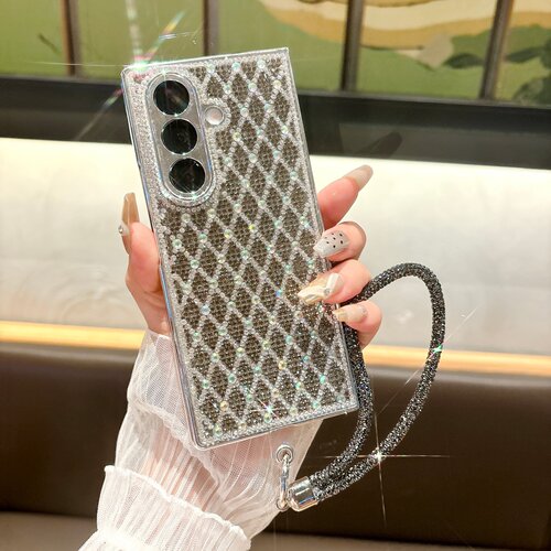 适用于Galaxy三星Zfold7手机壳新款Zfold6保护套折叠屏Zflod5全包防摔Zfold4晶钻手提手链网红女款高级感外壳 - 图0