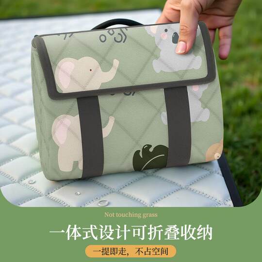 Outdoor picnic mat ultrasonic moisture-proof mat thickened camping mat waterproof lawn cushion portable folding machine washable