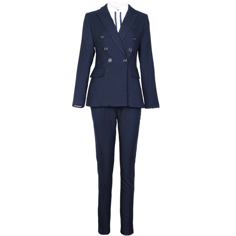 秋冬高端西装套装气质女神范西服 涟影服饰职业女裤套装