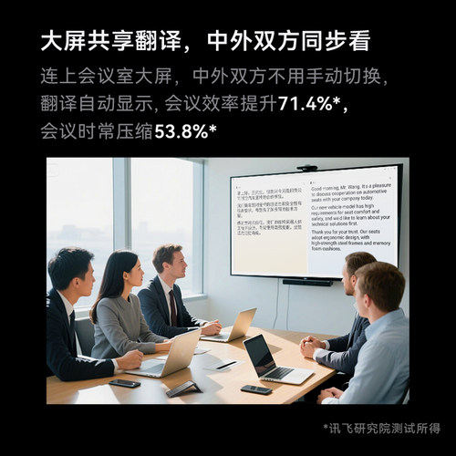 科大讯飞双屏翻译机2.0同声传译离线翻译器多国语言实时对话翻译中英文互译新款翻译机专业商务会议咨询客服 - 图3