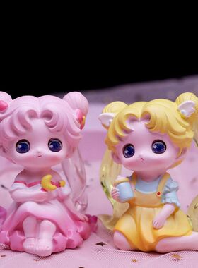 少女心网红动漫同款月宝心动日记潮玩盲盒手办公仔树脂摆件批发