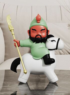武圣陶瓷国潮人物关公工艺品小