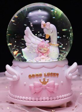音乐盒梦幻女孩女孩天使水晶球