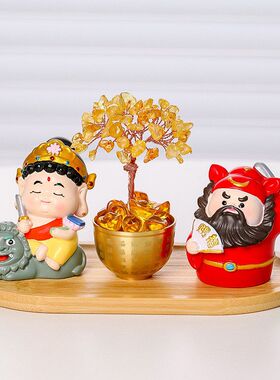 创意发财树乔迁百福杯装饰品财神