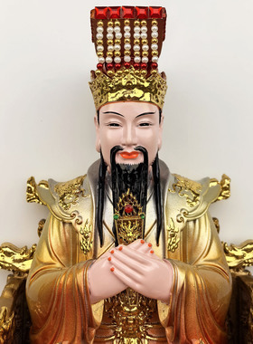 新款玉帝王母佛像树脂仿铜彩玉皇大帝王母娘娘神像玉皇大帝