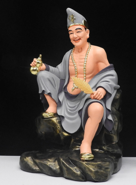 济公佛像树脂彩色12寸厂家直销