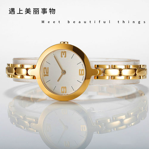 适配天梭弗拉明戈手表带钢带女T003表链T003209A表链不绣钢表带 - 图1