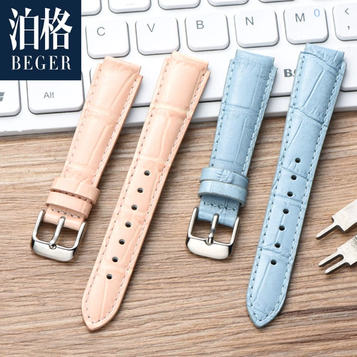 Casio, модный водонепроницаемый ремешок для часов, из натуральной кожи, 14mm, 18mm