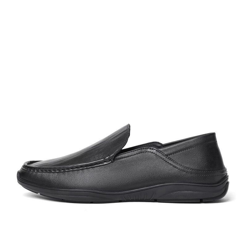 Senda森达男鞋2025新款专柜正品简约休闲皮鞋男平底豆豆鞋1NV01,淘宝优惠券,粉丝福利购,淘宝优惠卷