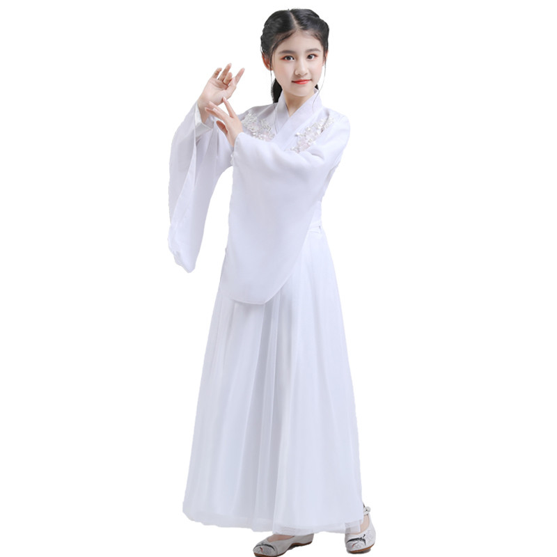 女童汉服超仙儿童古装仙女服古代服装古筝演出服中国风轻纱飘逸