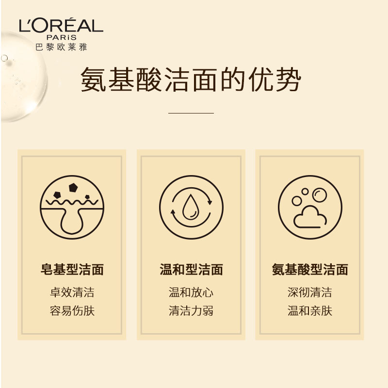 欧莱雅中联专卖店欧莱雅金致臻颜花蜜氨基酸洗面奶深层清洁收缩控油补水洁面乳女1