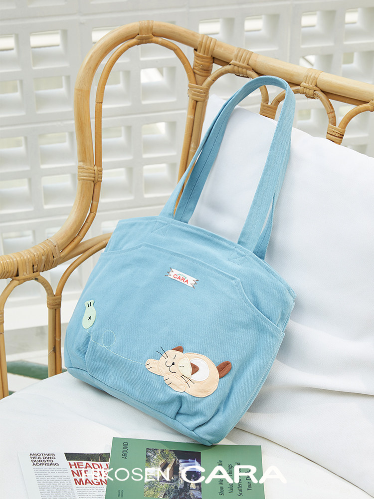 hikosen cara卡拉猫帆布大容量包包 hikosencara女士包袋