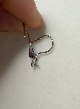 DIY配件S925纯银珍珠套链戒托吊坠头耳环耳钉银托可拆卸银坠奶嘴