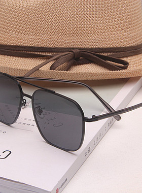 长方形优雅男士偏光太阳镜