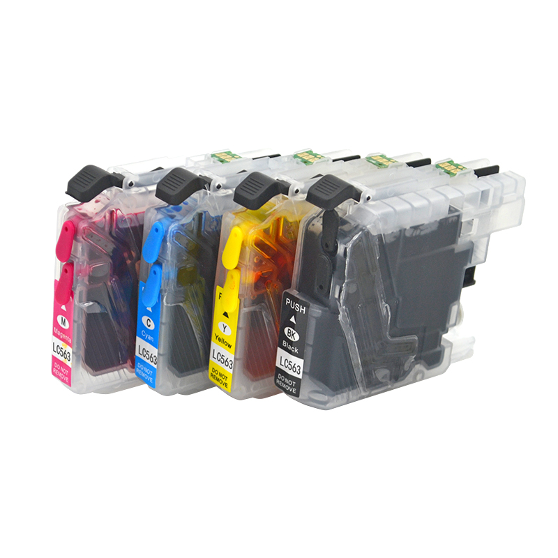 DAT适用兄弟打印机MFC-J2310 J2510填充墨盒Brother MFC-J3520 J3720彩色填充连供墨水盒LC563/5/7/9填充墨盒 - 图3