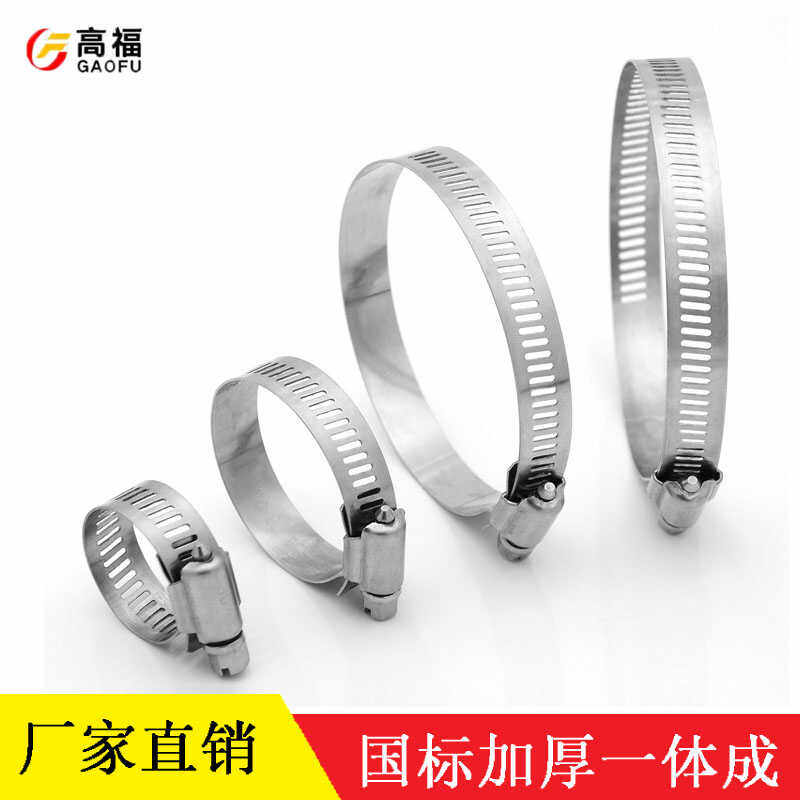 304不锈钢喉箍美式喉箍抱箍管箍安防监控卡箍煤气管卡夹管箍 - 图2