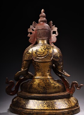 九华山地藏王菩萨神佛像藏传密宗纯铜复古家居佛堂供奉装饰品摆件