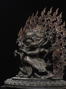 大号藏传密宗纯铜普巴金刚护法菩萨佛像复古寺庙佛堂供奉装饰摆件