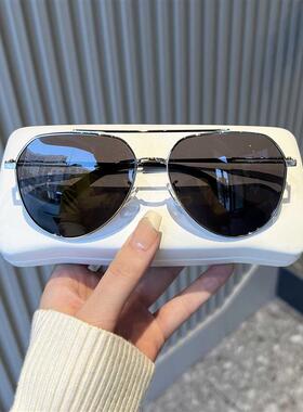 飞行员墨镜男款潮级感防紫外线开车专用偏光太阳眼镜蛤蟆镜大脸