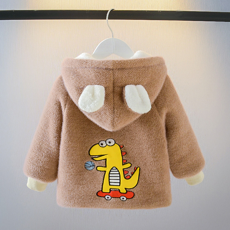 儿童外套男秋冬新款洋气加绒加厚中小童水貂绒男孩宝宝连帽棉衣,淘宝优惠券,粉丝福利购,淘宝优惠卷