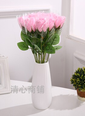 义乌10支仿真香皂香味玫瑰花婚庆