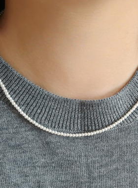 极细小天然淡水珍珠项链2-3MM